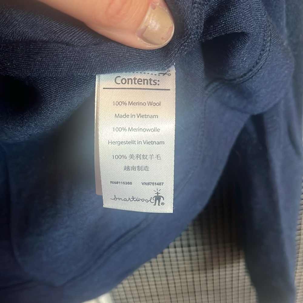 Smartwool Blue Quarter Zip - Picture 5 of 8